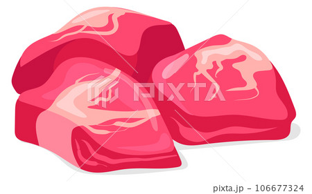 Loin chop icon. Cartoon raw meat pieces 106677324