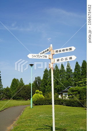 さいたま、大崎公園、こどもどうぶつえん、やぎ、鳥、鹿、看板、埼玉県、日本、動物、動物園、 さいたま、大崎公園、こどもどうぶつえん、やぎ、鳥、鹿、看板、埼玉県、日本、動物、動物園、 106678482