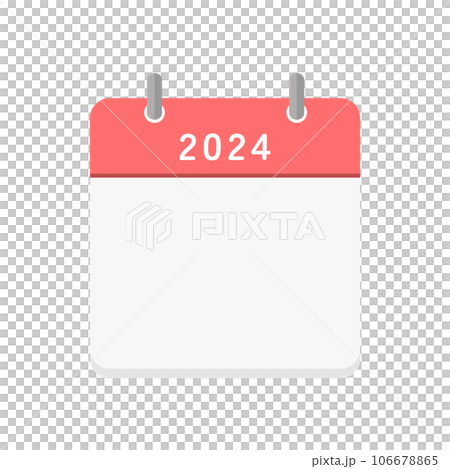 2024 年空白每日日曆圖標-日曆模板 106678865