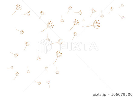 Dandelion Flower Logo Design Simple Vector Minimalist Symbol Template 106679300