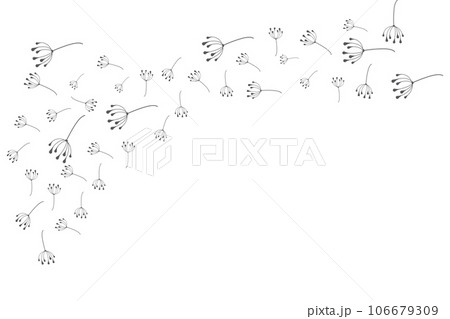 Dandelion Flower Logo Design Simple Vector Minimalist Symbol Template 106679309