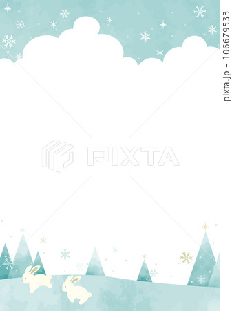かわいい冬の背景イラスト 106679533