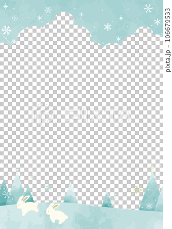 可愛的冬天背景插畫 106679533