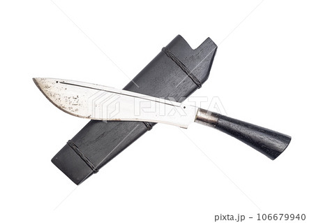 Asian Traditional Knife with Scabbard, Hand Made Knife for Daily Use and Self Defend 106679940