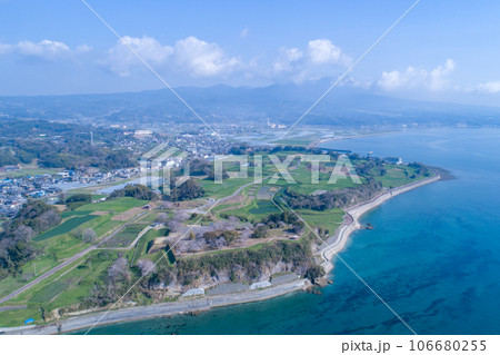 『桜』原城跡 空撮 『桜』原城跡 空撮 106680255