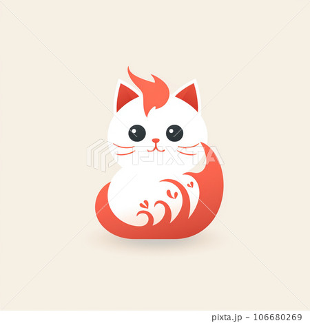 炎のイメージ猫さんアイコンのイラスト素材 [106680269] - PIXTA