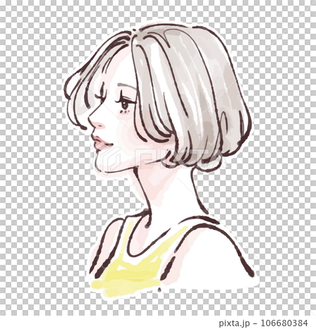 Female illustration material Female illustration material 106680384