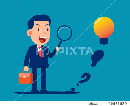Problem solving process. Business search creative idea concept 106681620