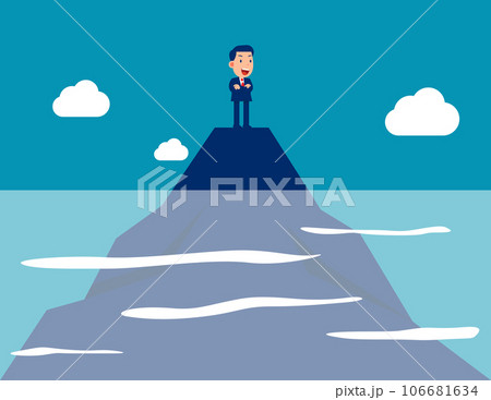 Leadership on top mountain from part of the water 106681634