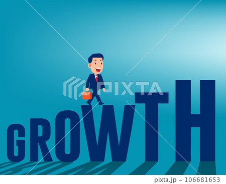 Walk on growth . Business growth vector concept 106681653