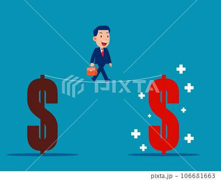 Walking towards the increased finance. Business grwoth financial concept Walking towards the increased finance. Business grwoth financial concept 106681663