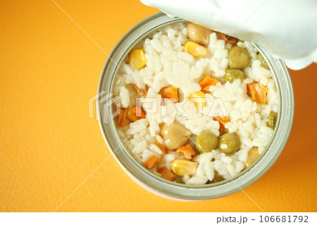 rice and chickpea in a food can rice and chickpea in a food can 106681792