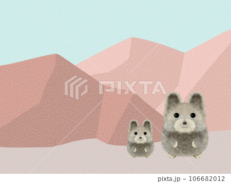 イリナキウサギの背景（画用紙）のイラスト素材 [106682012] - PIXTA