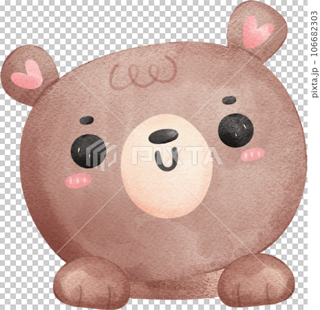 Cute Teddy bear watercolor cartoon hand painting illustration Cute Teddy bear watercolor cartoon hand painting illustration 106682303