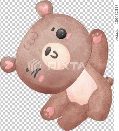 Cute Teddy bear watercolor cartoon hand painting illustration Cute Teddy bear watercolor cartoon hand painting illustration 106682318