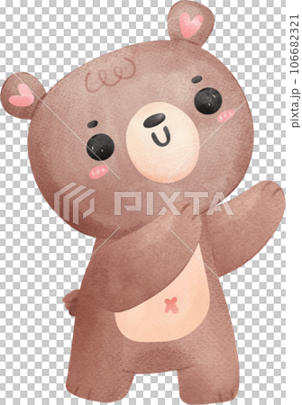 Cute Teddy bear watercolor cartoon hand painting illustration Cute Teddy bear watercolor cartoon hand painting illustration 106682321