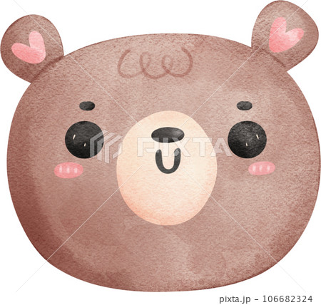 Cute Teddy bear watercolor cartoon hand painting illustration 106682324