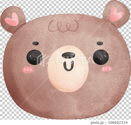 Cute Teddy bear watercolor cartoon hand painting illustration 106682324