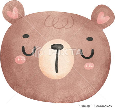Cute Teddy bear watercolor cartoon hand painting illustration Cute Teddy bear watercolor cartoon hand painting illustration 106682325