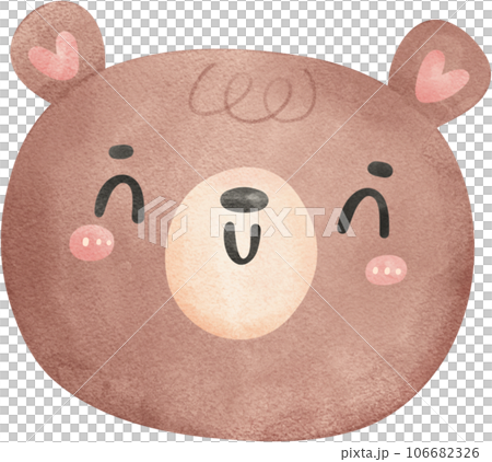 Cute Teddy bear watercolor cartoon hand painting illustration 106682326