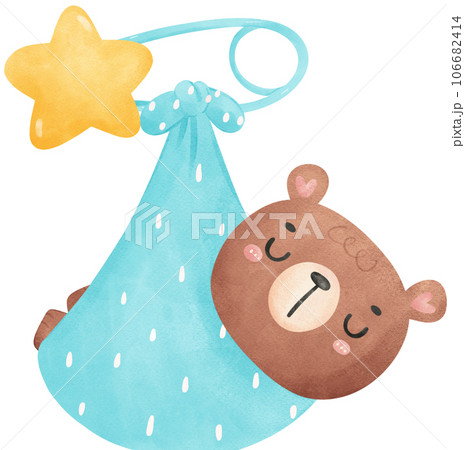 cute teddy bear baby shower boy watercolor hand painting illustration cute teddy bear baby shower boy watercolor hand painting illustration 106682414