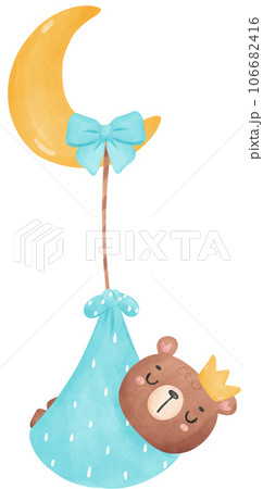 cute teddy bear baby shower boy watercolor hand painting illustration cute teddy bear baby shower boy watercolor hand painting illustration 106682416