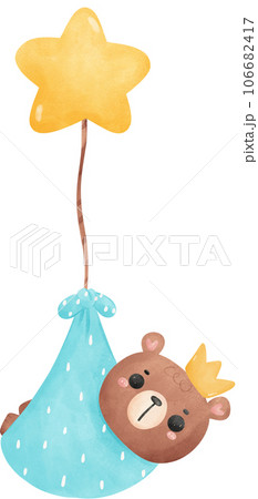 cute teddy bear baby shower boy watercolor hand painting illustration cute teddy bear baby shower boy watercolor hand painting illustration 106682417
