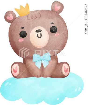 cute teddy bear baby shower boy watercolor hand painting illustration cute teddy bear baby shower boy watercolor hand painting illustration 106682424