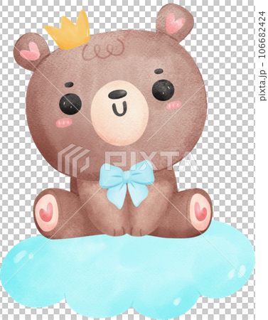 cute teddy bear baby shower boy watercolor hand painting illustration cute teddy bear baby shower boy watercolor hand painting illustration 106682424