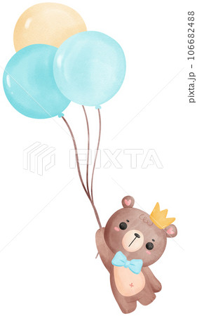 cute teddy bear baby shower boy watercolor hand painting illustration cute teddy bear baby shower boy watercolor hand painting illustration 106682488