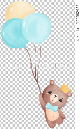 cute teddy bear baby shower boy watercolor hand painting illustration cute teddy bear baby shower boy watercolor hand painting illustration 106682488