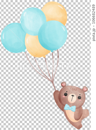 cute teddy bear baby shower boy watercolor hand painting illustration cute teddy bear baby shower boy watercolor hand painting illustration 106682489