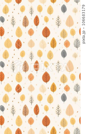 seamless pattern with decorative leaves seamless pattern with decorative leaves 106683179