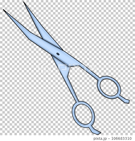 illustration of a blue scissors illustration of a blue scissors 106683310