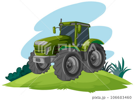 Green Tractor on a Hill Green Tractor on a Hill 106683460