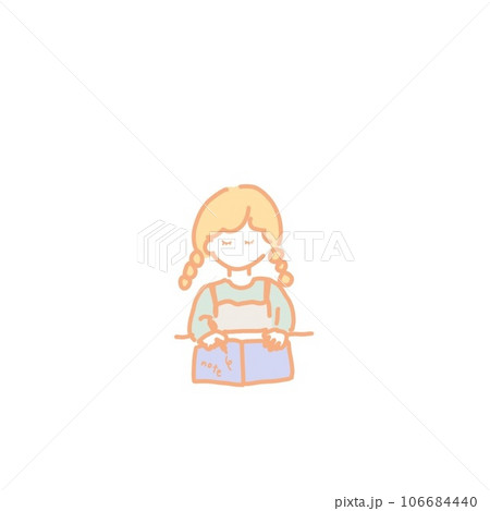 勉強する女の子 106684440