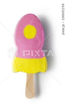 pink and yellow popsicle ice cream pink and yellow popsicle ice cream 106685249