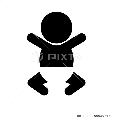 赤ちゃん シルエット 106685747