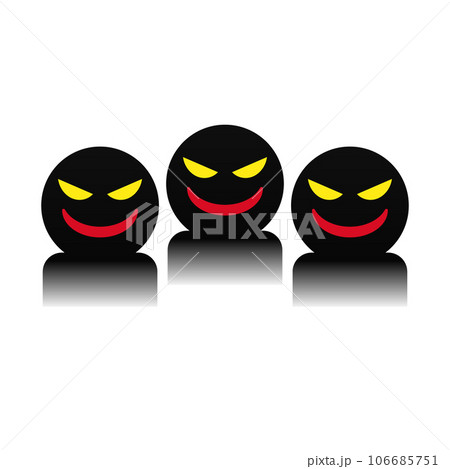 怪しい3人組のグループ。犯罪集団。ベクター。 怪しい3人組のグループ。犯罪集団。ベクター。 106685751