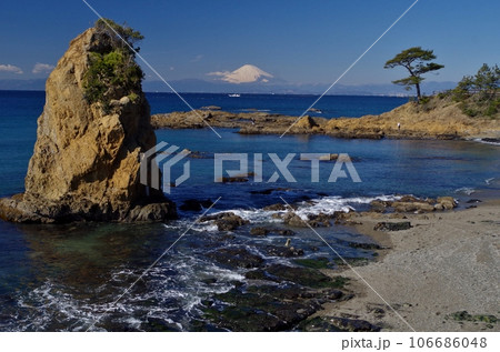 三浦半島西海岸 立石より富士山 三浦半島西海岸 立石より富士山 106686048