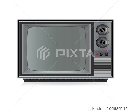 Vector retro television mock up isolated on white background 106686115