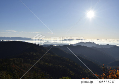 帝釈山から田代山へ、登山、福島県 106686261