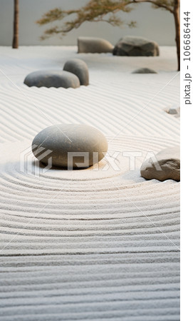 枯山水の庭　AI画像 106686444