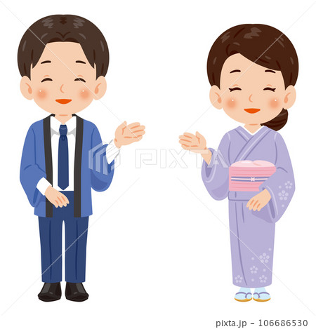 女将　若旦那　案内　立ち絵 106686530