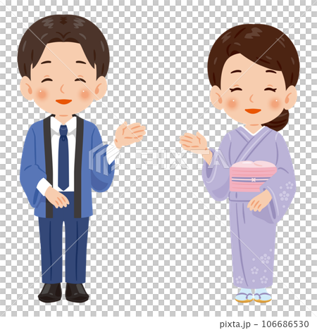 女将　若旦那　案内　立ち絵 106686530