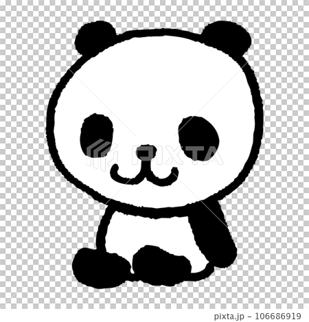 頭が大きくかわいい子どもパンダ 106686919