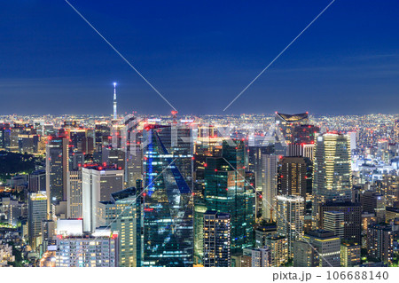 東京_六本木から見る大都会の夜景とスカイツリーの絶景 106688140
