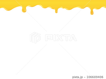 垂れる蜂蜜・バター・チーズ・オイル・マーマレード・インクのイラスト 白地 A-01 垂れる蜂蜜・バター・チーズ・オイル・マーマレード・インクのイラスト 白地 A-01 106689406