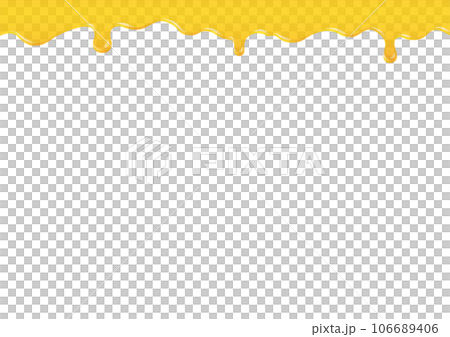 垂れる蜂蜜・バター・チーズ・オイル・マーマレード・インクのイラスト 白地 A-01 垂れる蜂蜜・バター・チーズ・オイル・マーマレード・インクのイラスト 白地 A-01 106689406