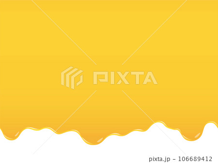 垂れる蜂蜜・バター・チーズ・オイル・マーマレード・インクのイラスト 白地 B-03 垂れる蜂蜜・バター・チーズ・オイル・マーマレード・インクのイラスト 白地 B-03 106689412